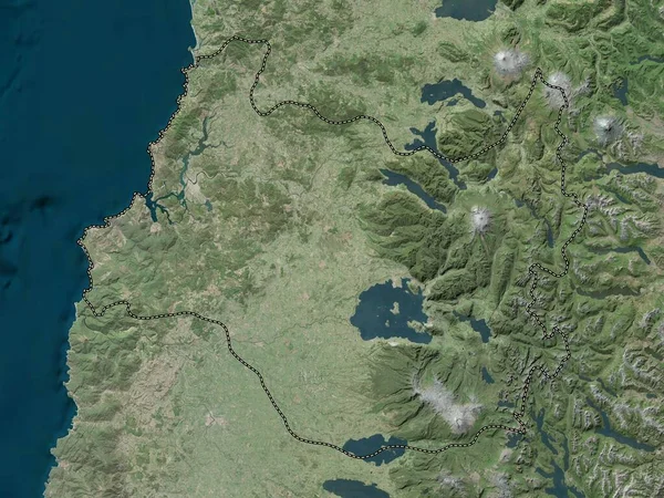 Los Rios Regione Del Cile Mappa Satellitare Alta Risoluzione — Foto Stock
