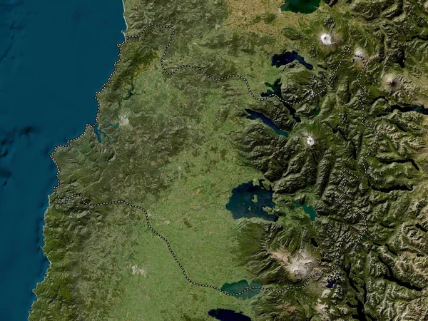 Лос Риос Область Чили Карта Низкого Разрешения — стоковое фото