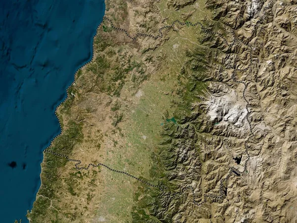 Maule Region Chile Mapa Satelitarna Niskiej Rozdzielczości — Zdjęcie stockowe