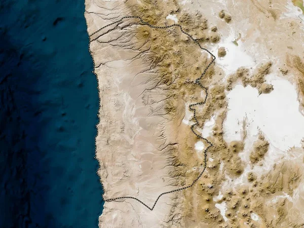 Тарапака Область Чили Карта Низкого Разрешения — стоковое фото