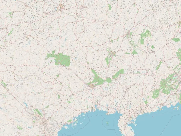 Guangxi Autonomiczny Region Chin Otwarta Mapa Ulic — Zdjęcie stockowe