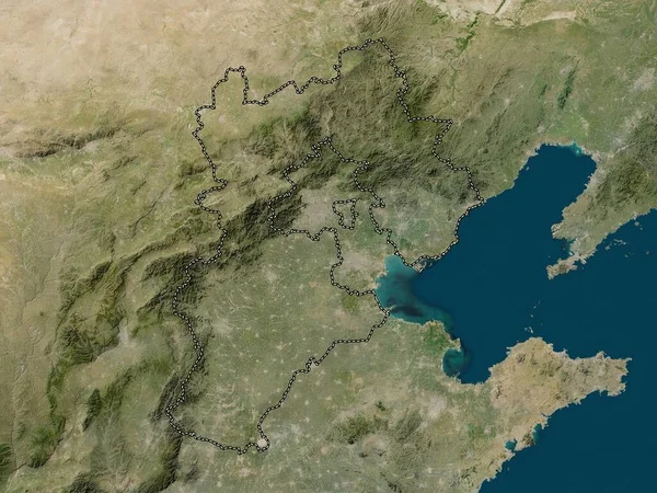 Hebei Província China Mapa Satélite Baixa Resolução — Fotografia de Stock