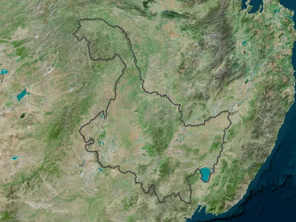 Heilongjiang, province of China. High resolution satellite map