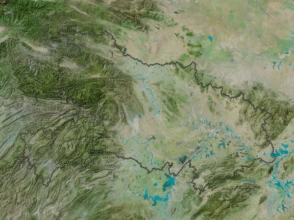 Hubei Επαρχία Της Κίνας Δορυφορικός Χάρτης Υψηλής Ανάλυσης — Φωτογραφία Αρχείου