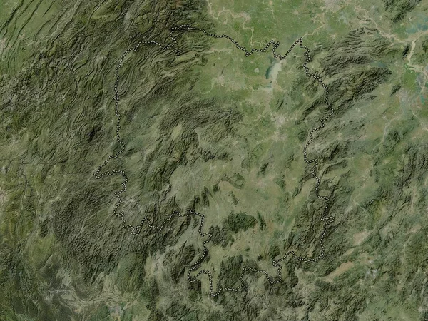 Hunan Çin Vilayeti Düşük Çözünürlüklü Uydu Haritası — Stok fotoğraf