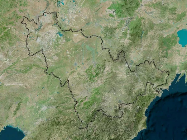 Jilin, province of China. High resolution satellite map