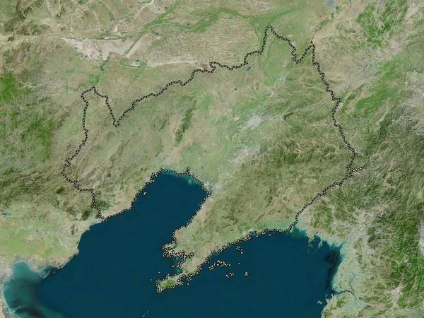 Liaoning Επαρχία Της Κίνας Δορυφορικός Χάρτης Υψηλής Ανάλυσης — Φωτογραφία Αρχείου