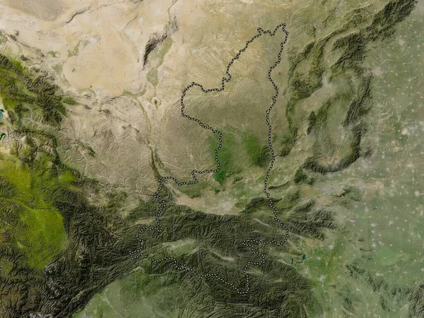 Shaanxi Provincia China Mapa Satelital Baja Resolución — Foto de Stock