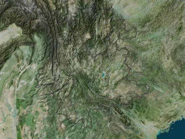 Yunnan Provinsen Kina Högupplöst Satellitkarta — Stockfoto