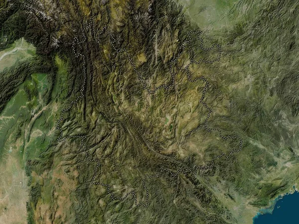 Yunnan Provincia China Mapa Satelital Baja Resolución — Foto de Stock