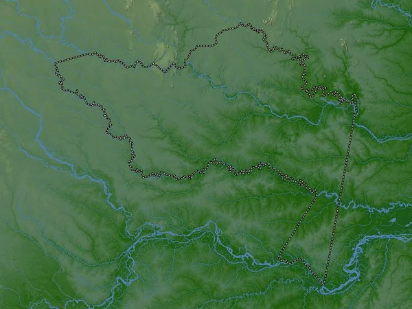 Amazonas Departamento Colômbia Mapa Elevação Colorido Com Lagos Rios — Fotografia de Stock