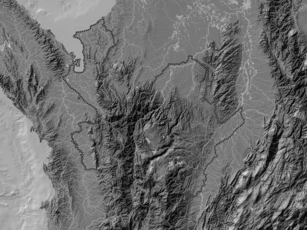 Antioquia Departamento Colombia Mapa Elevación Bilevel Con Lagos Ríos — Foto de Stock