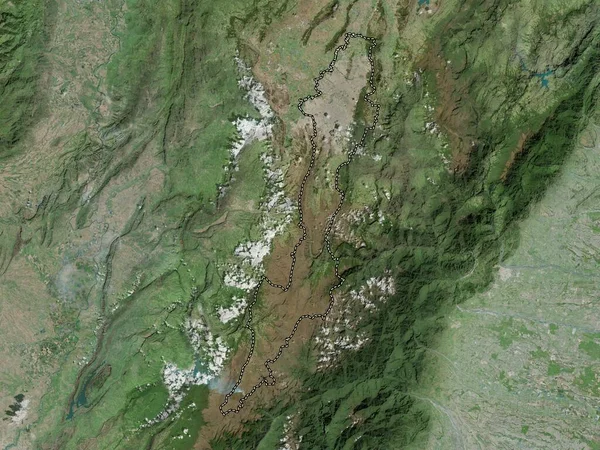 Distrito Capital Bogotá Departamento Colômbia Mapa Satélite Alta Resolução — Fotografia de Stock