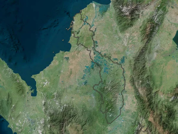 Bolívar Kolumbijské Oddělení Satelitní Mapa Vysokým Rozlišením — Stock fotografie