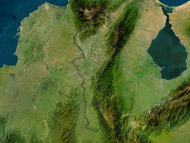 Cesar, Kolombiya Departmanı. Düşük çözünürlüklü uydu haritası