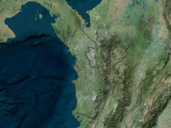 Choco Kolombiya Departmanı Yüksek Çözünürlüklü Uydu Haritası — Stok fotoğraf