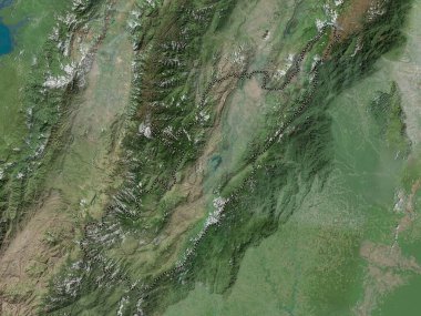Huila, Kolombiya Departmanı. Yüksek çözünürlüklü uydu haritası