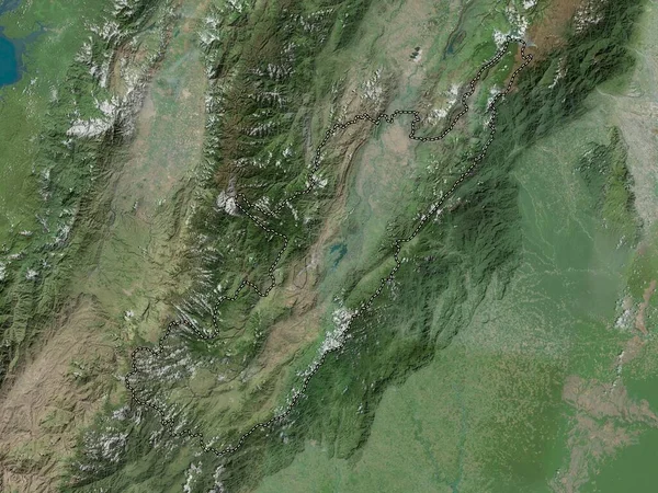 Huila Colombias Departement Högupplöst Satellitkarta — Stockfoto