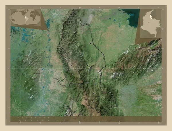 Norte Santander Dipartimento Della Colombia Mappa Satellitare Alta Risoluzione Località — Foto Stock