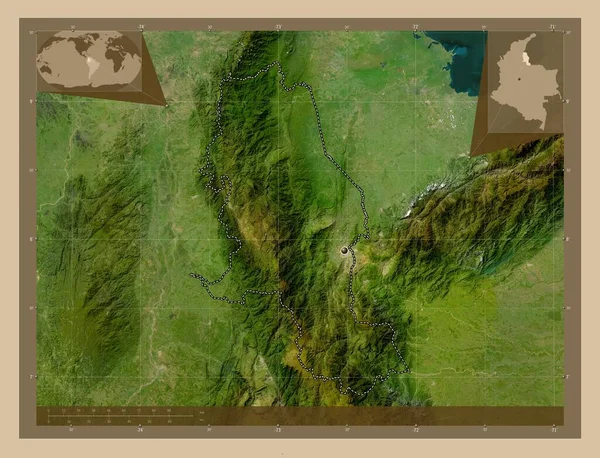 Norte Santander Departamento Colômbia Mapa Satélite Baixa Resolução Mapa Localização — Fotografia de Stock