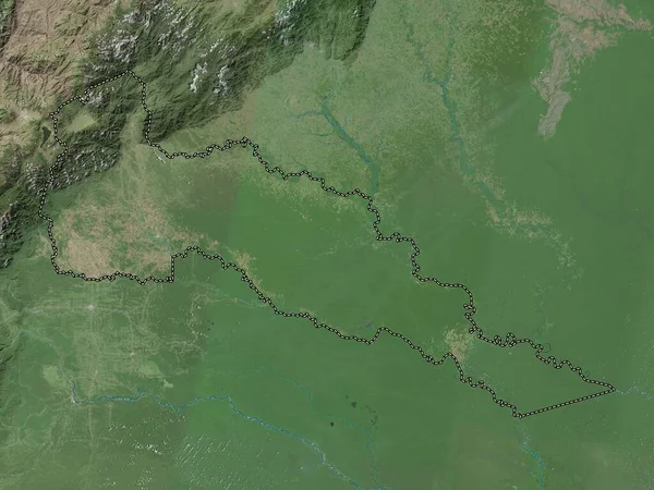 Putumayo, Kolombiya 'nın azmi. Yüksek çözünürlüklü uydu haritası