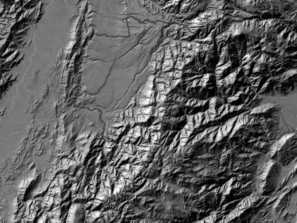 Квиндио Департамент Колумбии Карта Высот Билевеля Озерами Реками — стоковое фото