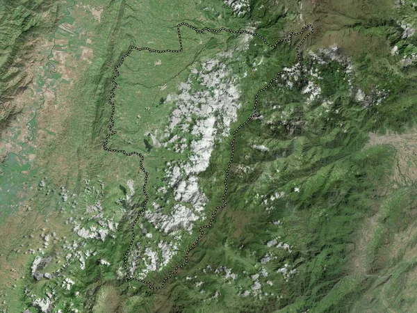 Quindio Departement Colombia Satellietkaart Met Hoge Resolutie — Stockfoto