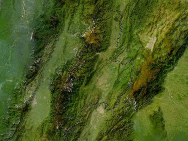 Tolima, Kolombiya Bölümü. Düşük çözünürlüklü uydu haritası