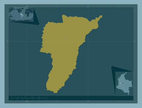 콜롬비아 색깔의 Corner Auxiliary Location — 스톡 사진