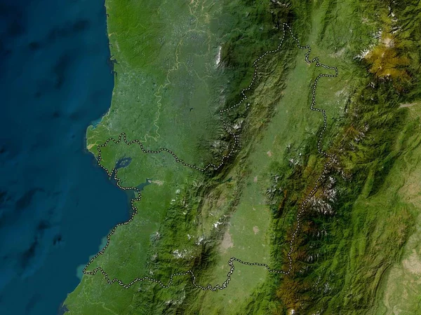 Valle Del Cauca Departamento Colômbia Mapa Satélite Baixa Resolução — Fotografia de Stock