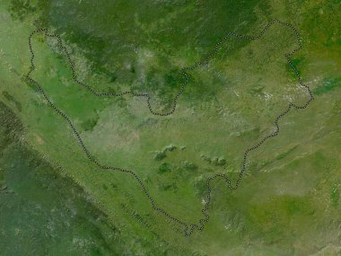 Bouenza, Kongo Cumhuriyeti bölgesi. Düşük çözünürlüklü uydu haritası