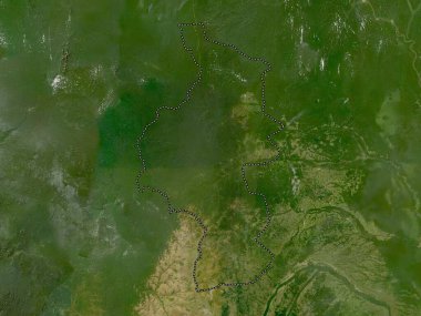 Cuvette-Ouest, Kongo Cumhuriyeti bölgesi. Düşük çözünürlüklü uydu haritası