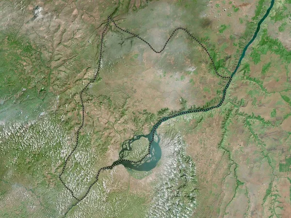 Brazzaville Regionen Kongo Högupplöst Satellitkarta — Stockfoto