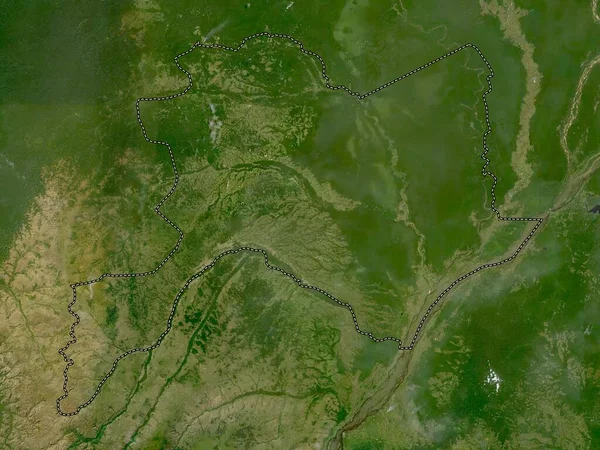 Cuvette Region Republic Congo Low Resolution Satellite Map — Stock Photo, Image
