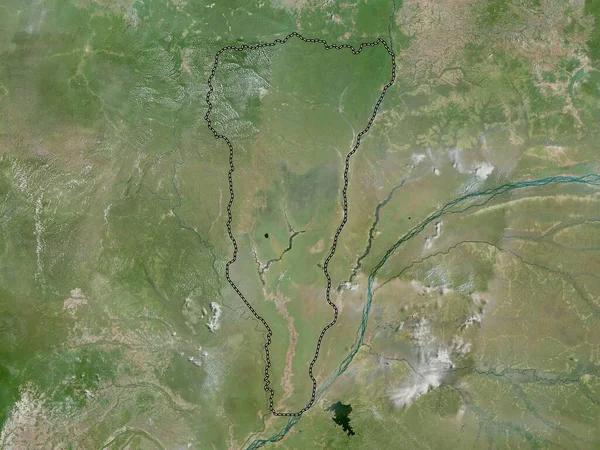 Likouala Region Republic Congo High Resolution Satellite Map — Stock Photo, Image