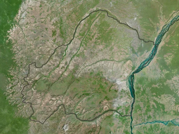 Plateaux Region Republic Congo High Resolution Satellite Map — Stock Photo, Image
