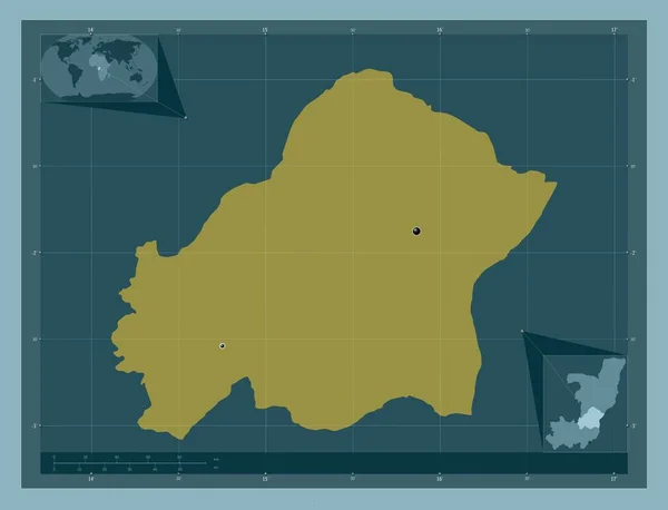 Plateaux Region Konžská Republika Pevný Barevný Tvar Umístění Velkých Měst — Stock fotografie