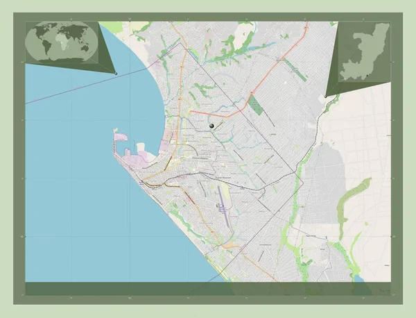 Pointe Noire Oblast Konžské Republiky Otevřít Mapu Ulice Pomocné Mapy — Stock fotografie