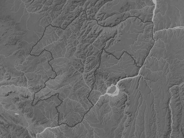 Piscine Région République Congo Carte Altitude Niveaux Gris Avec Lacs — Photo