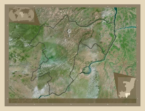 Zwembad Regio Van Republiek Congo Satellietkaart Met Hoge Resolutie Locaties — Stockfoto