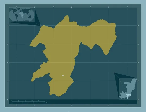 Pool Região República Congo Forma Cor Sólida Mapa Localização Auxiliar — Fotografia de Stock