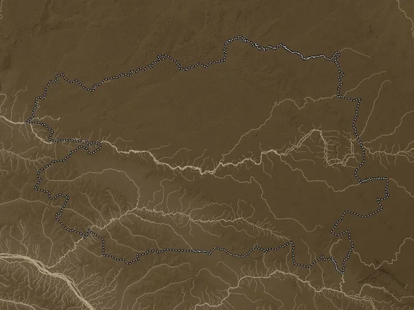 Бас Уэле Провинция Демократической Республики Конго Карта Высот Окрашенная Сепиевые — стоковое фото