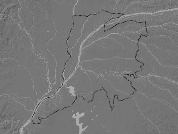 Экватор Провинция Демократической Республики Конго Карта Высот Билевеля Озерами Реками — стоковое фото