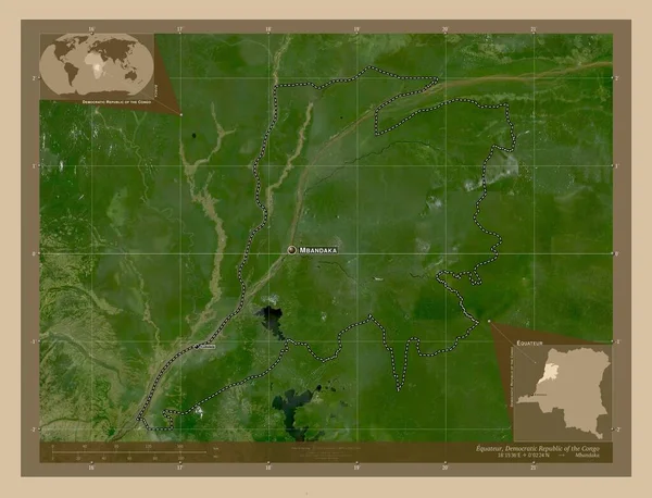 Экватор Провинция Демократической Республики Конго Карта Спутника Низкого Разрешения Места — стоковое фото
