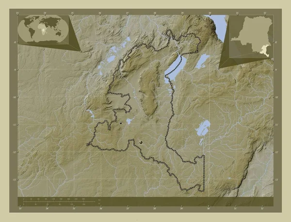 Haut Katanga Provinz Der Demokratischen Republik Kongo Höhenkarte Wiki Stil — Stockfoto