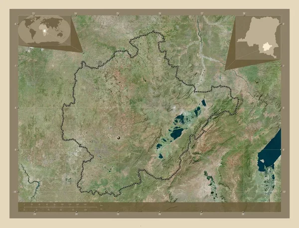 Haut Lomami Província República Democrática Congo Mapa Satélite Alta Resolução — Fotografia de Stock