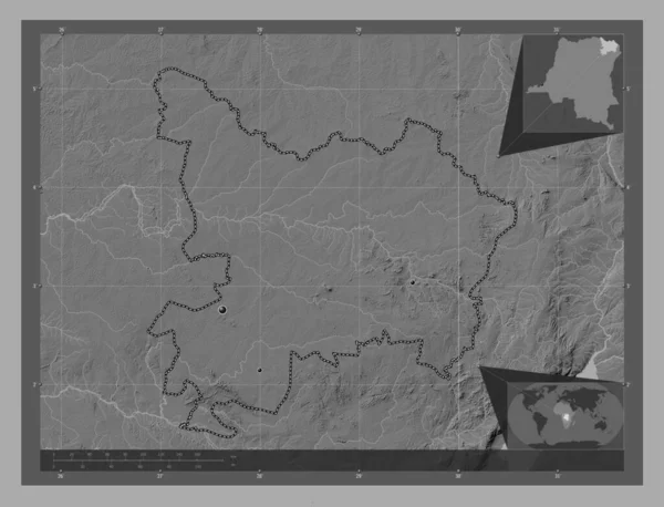 Haut Uele Província República Democrática Congo Bilevel Mapa Elevação Com — Fotografia de Stock