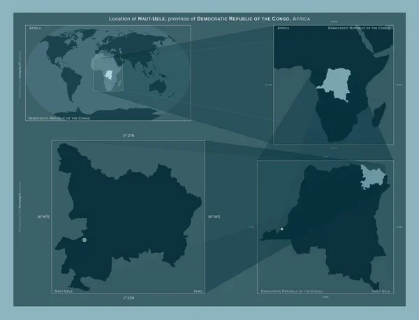 Haut Uele Provincia República Democrática Del Congo Diagrama Que Muestra —  Fotos de Stock