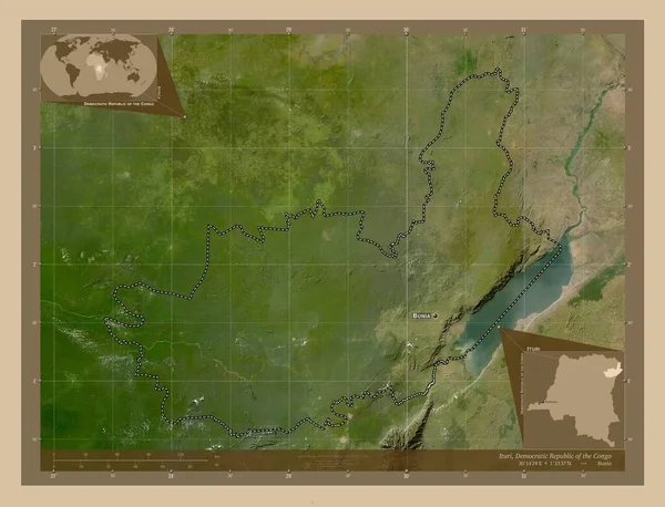 Ituri Provincia República Democrática Del Congo Mapa Satelital Baja Resolución —  Fotos de Stock