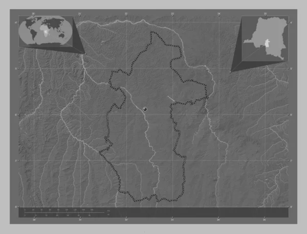Kasai Central Επαρχία Λαϊκής Δημοκρατίας Του Κονγκό Υψόμετρο Διαβαθμίσεων Του — Φωτογραφία Αρχείου